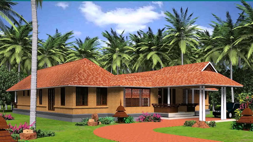 Vecchia casa di stile del Kerala, casa del Kerala Sfondo HD