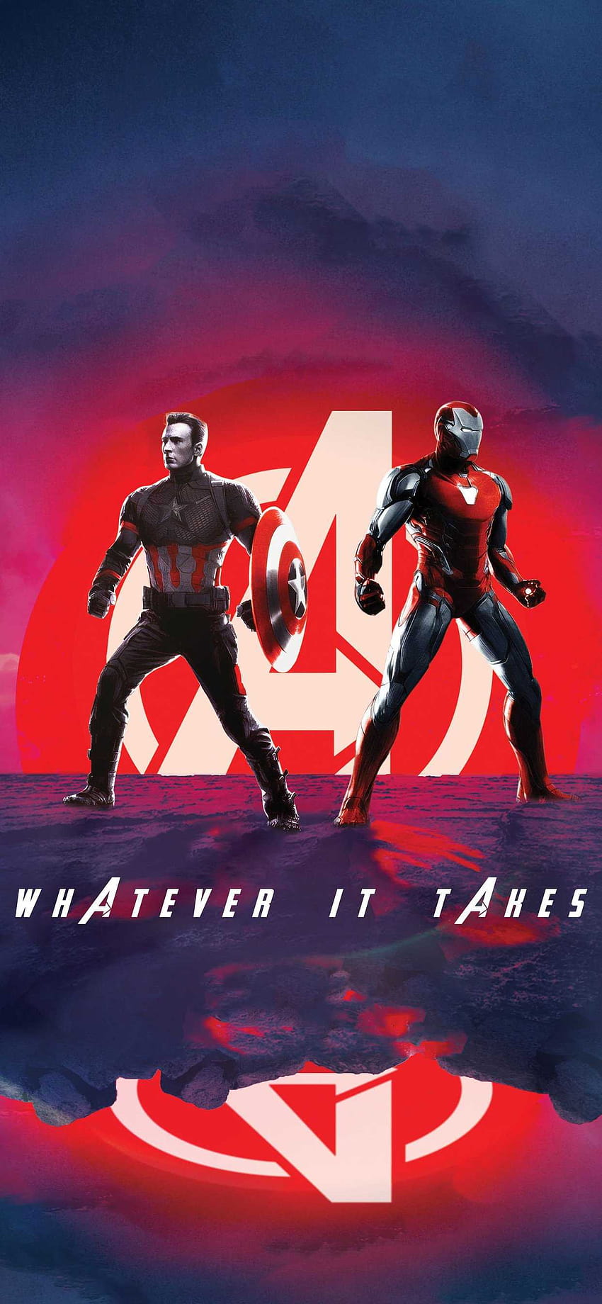Avengers Endgame โทนี่และกัปตันอเมริกา endgame กัปตันอเมริกามินิมอล วอลล์เปเปอร์โทรศัพท์ HD