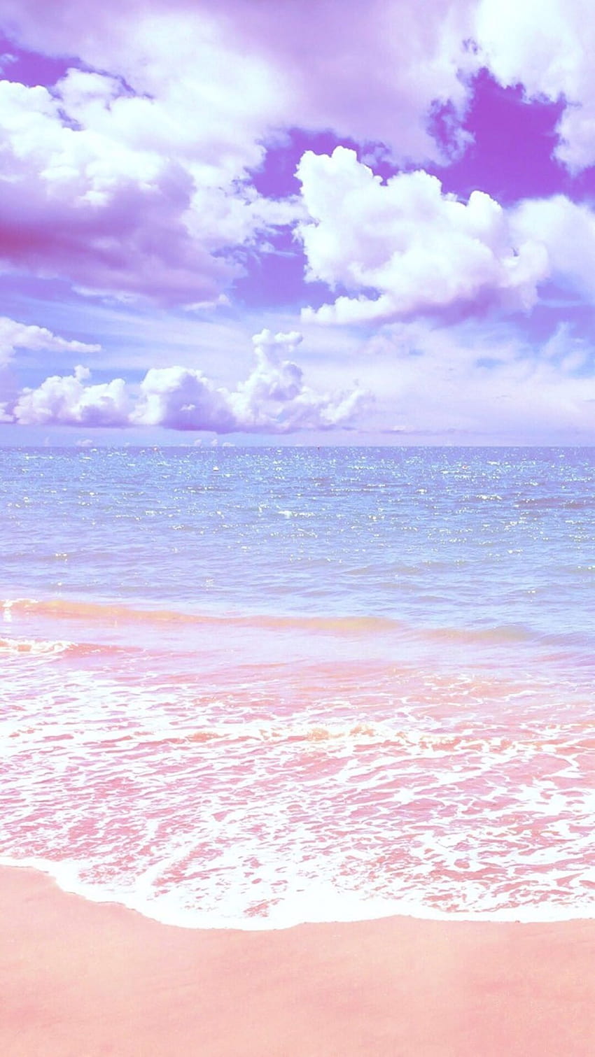 Pink seas, pink sand HD phone wallpaper