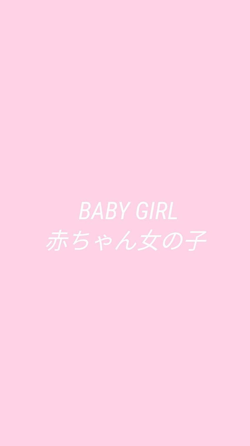 baby girl on japanese, pink aesthetic japan HD phone wallpaper