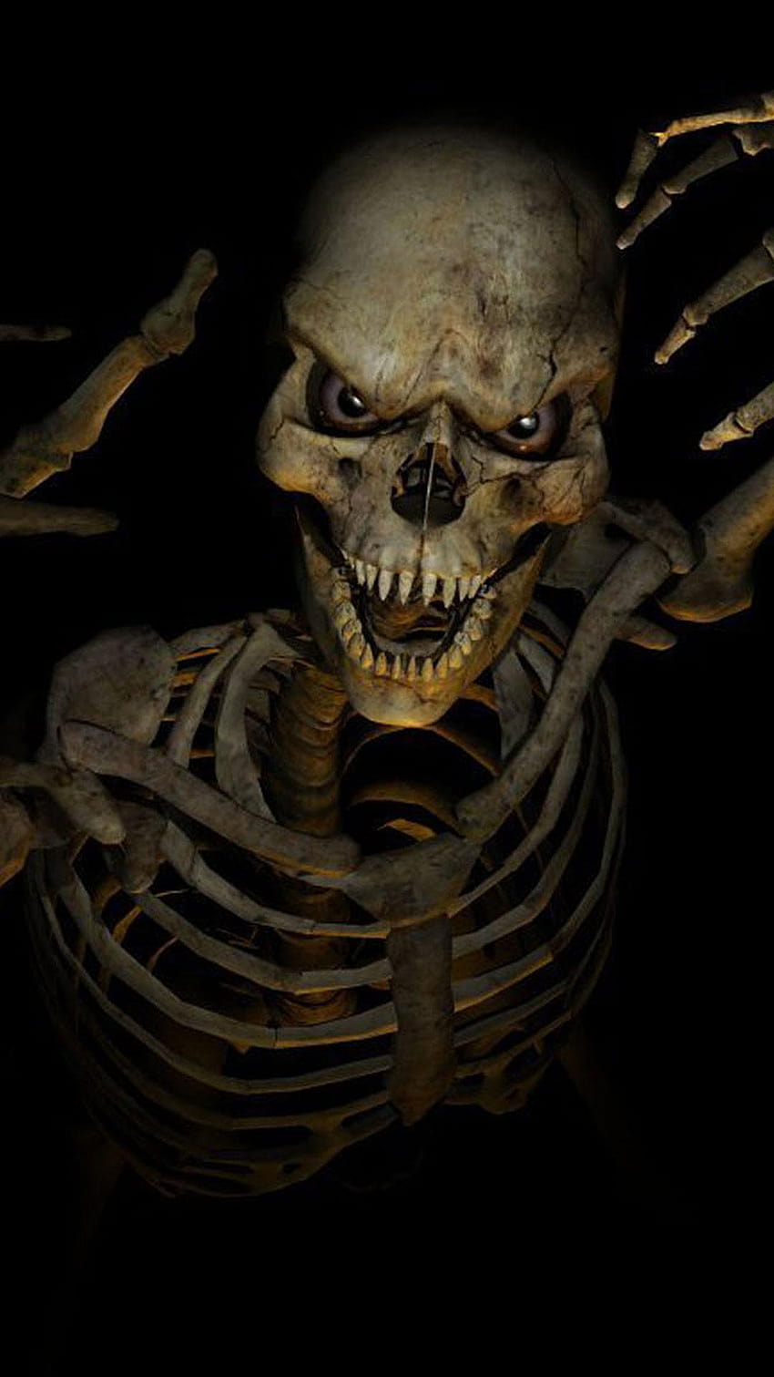 Skeleton Live para Android, esqueleto triste fondo de pantalla del teléfono