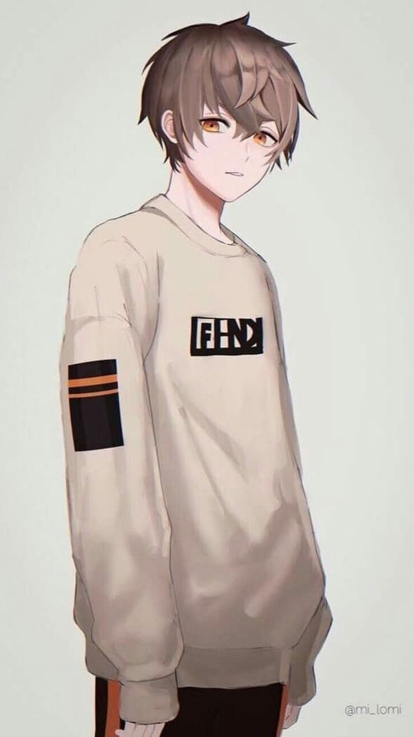 Cute Anime Boy เด็กชายการ์ตูนการ์ตูน วอลล์เปเปอร์โทรศัพท์ HD