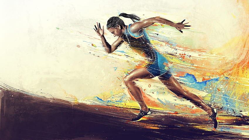 Laufen , Hintergründe », Mädchen joggen HD-Hintergrundbild