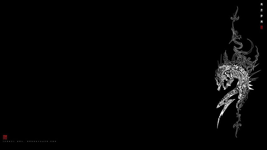 Chino negro, dragón oscuro chino fondo de pantalla