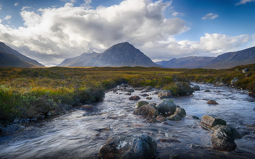Glen Coe Mountain In Scotland Of Volcanic Origin In The Northern Part Of The County Argyll Landscape 1920x1200 : 13, glencoe HD wallpaper