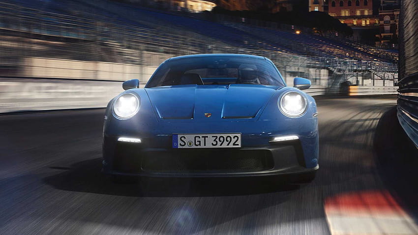Porsche 911 GT3 พบกับ Autobahn ของเยอรมันเพื่อการวิ่งด้วยความเร็วสูงสุด porsche gt 2022 วอลล์เปเปอร์ HD