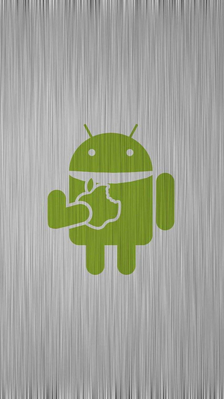Robot Android che mangia Apple Logo Android, logo android vs apple Sfondo del telefono HD