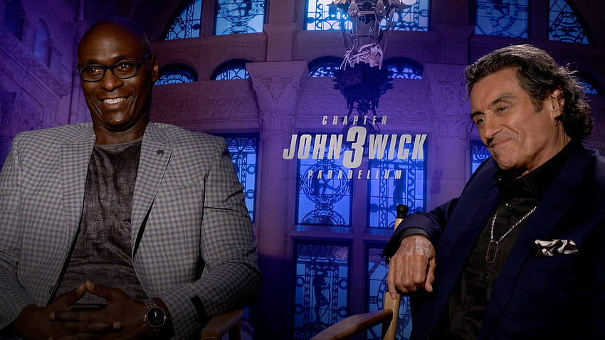John Wick 3: Continental Hotel'de Ian McShane ve Lance Reddick HD duvar kağıdı