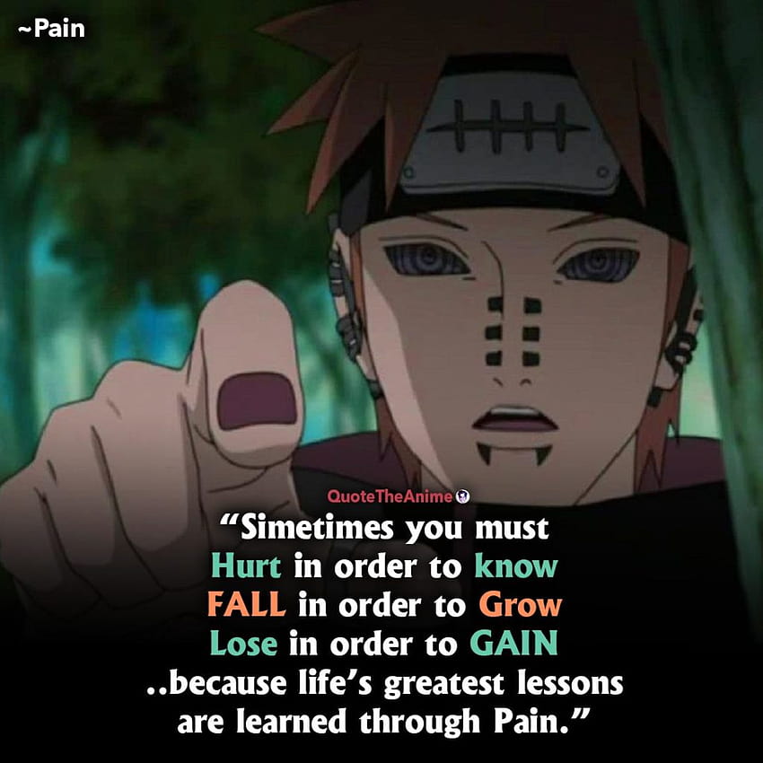 9 meilleures citations de Naruto de TOUS LES TEMPS, citations de douleur de naruto Fond d'écran de téléphone HD