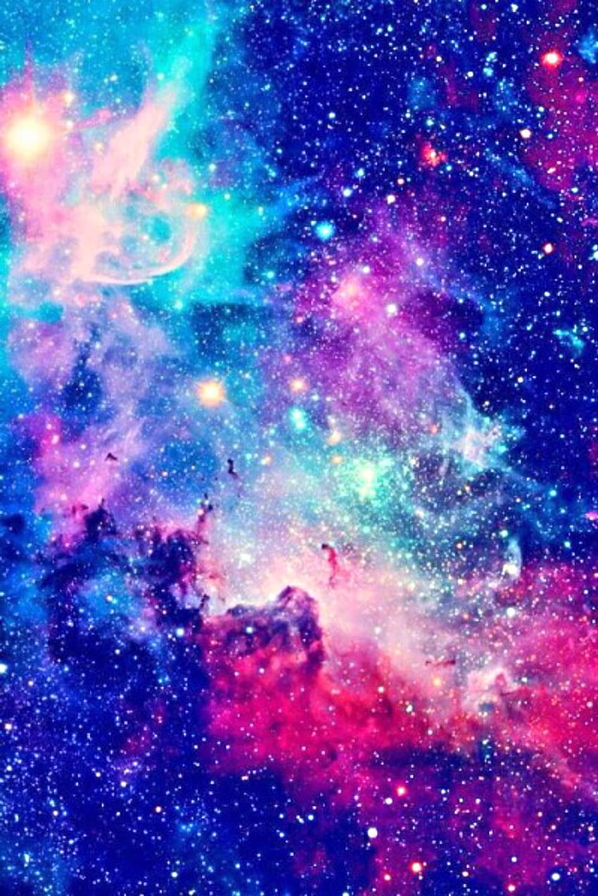 Blue And Pink Galaxy публикува ... сладка, естетична лилава галактика HD тапет за телефон