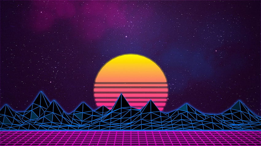 7 Neon 80er, Neon-Retro-Welle der 80er Jahre HD-Hintergrundbild