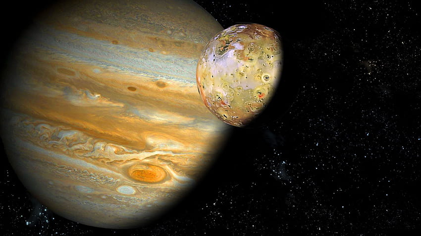 Юпитер и Йо, планета Юпитер HD тапет