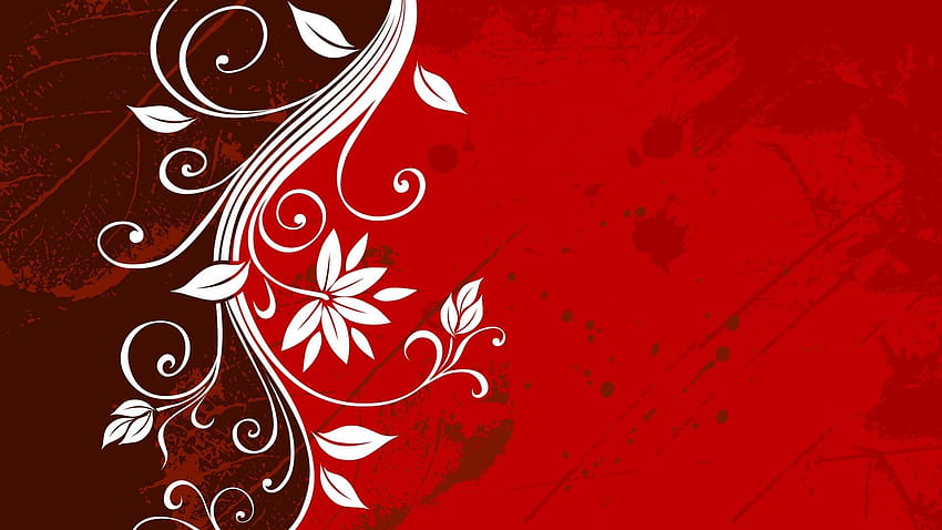 vector, graphics, floral, red, grunge ::, vector graphics HD wallpaper