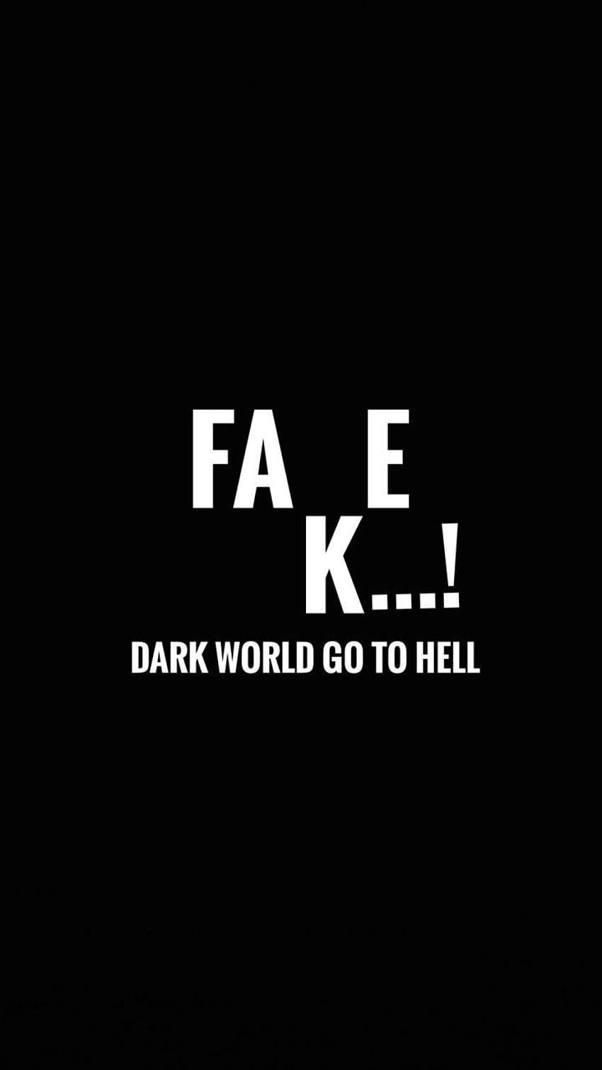 Fake peoples fake world