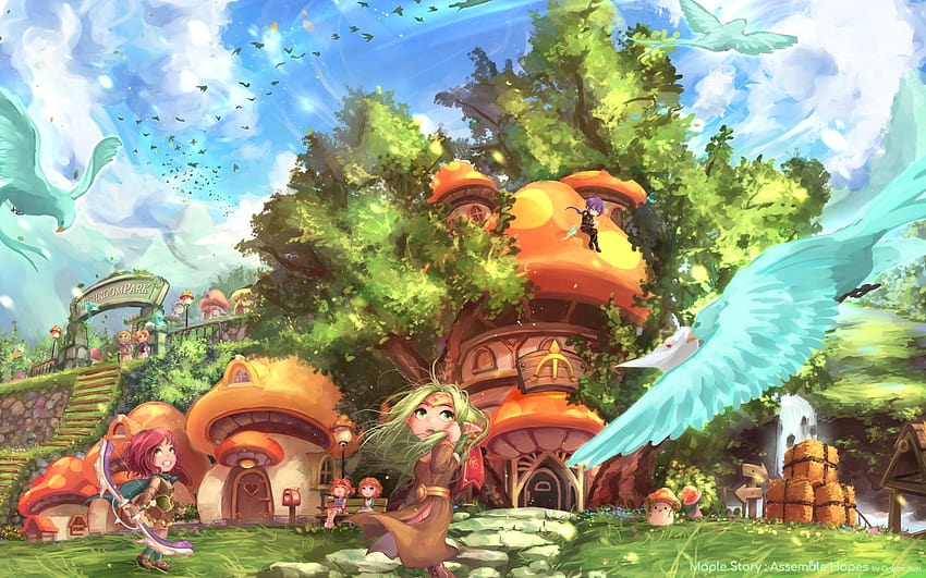 MapleStory 2, garden story game HD wallpaper