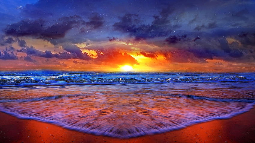 Beach: Hawaii Beach Sunset Waves Hawaii Beaches. Ewa Beach, hawaiian sunset HD wallpaper