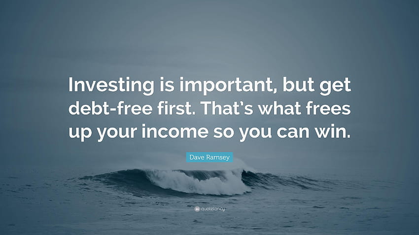 Zitat von Dave Ramsey: „Investieren ist wichtig, aber verschulden Sie sich, Ocean Ramsey HD-Hintergrundbild