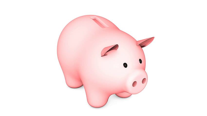 3d animation: Pink piggy bank with Golden HD wallpaper