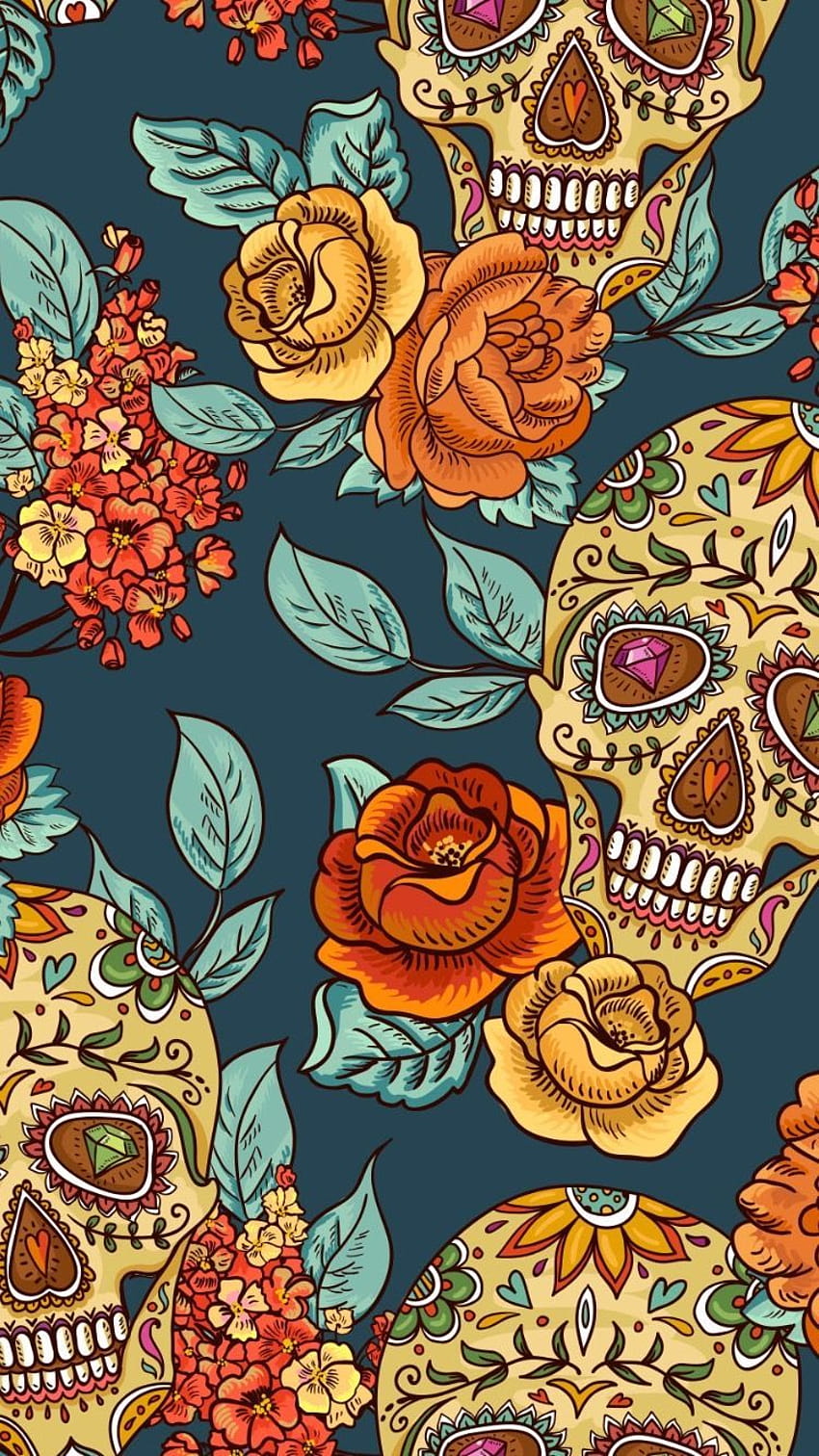 Colorful mexican wallpaper design Free V  Free Vector Freepik  freevector background floral flowers desig  Mexican art Mural art  Art journal techniques