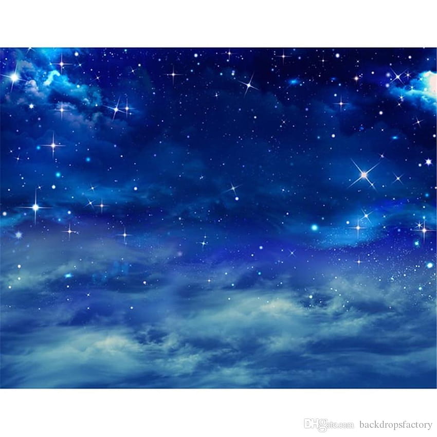 En İyi Ve Son MARKA Parıltılı Yıldızlar Ve Bulutlar Mavi Gece Gökyüzü grafi Zemin Vinil Çocuklar Çocuklar Arka Planlar Bebek Yenidoğan hoot Sahne Satın Alın HD telefon duvar kağıdı