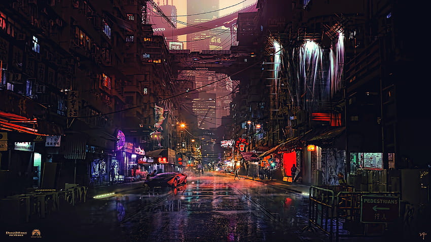 Cybercity, Night Road, 미술, , 배경, 267594, 애니메이션 사이버 시티 HD 월페이퍼