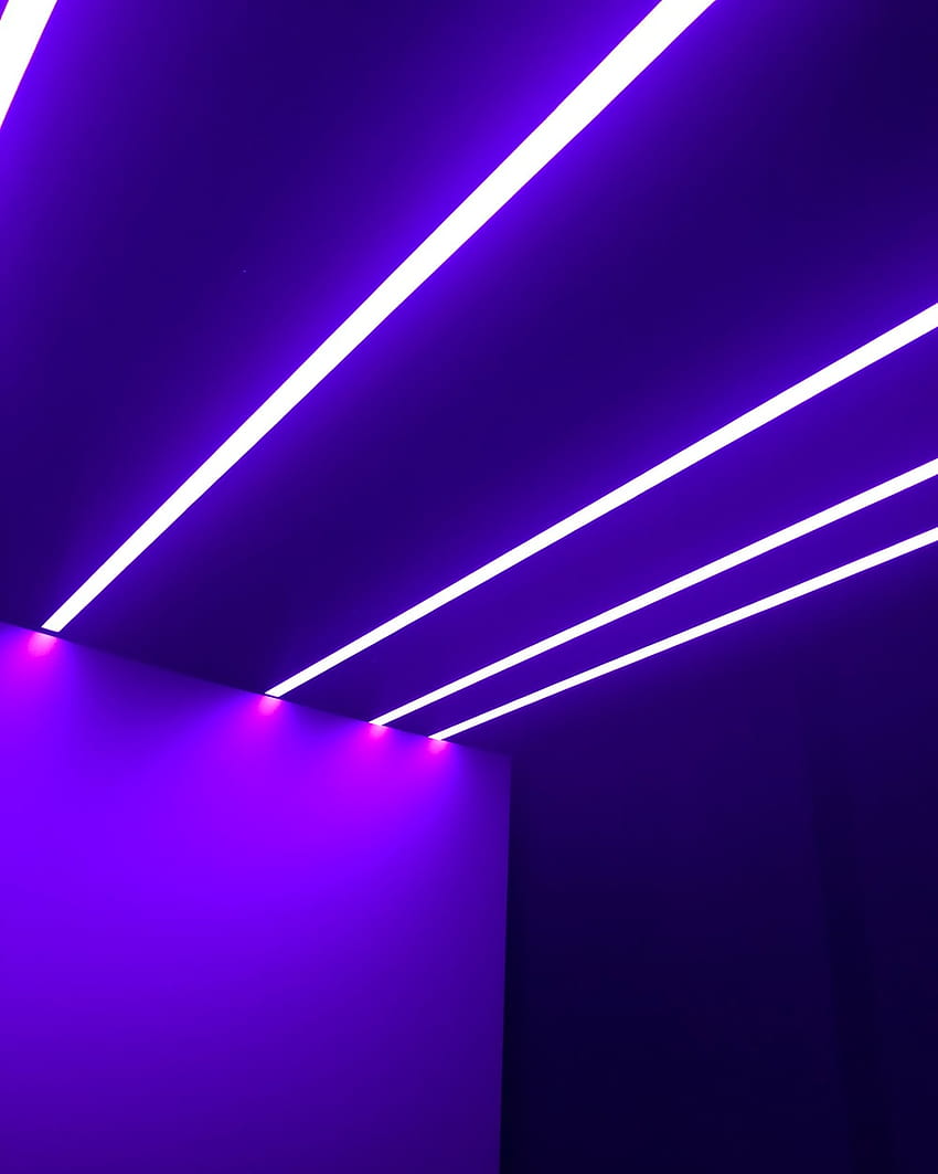 blue purple neon light HD phone wallpaper