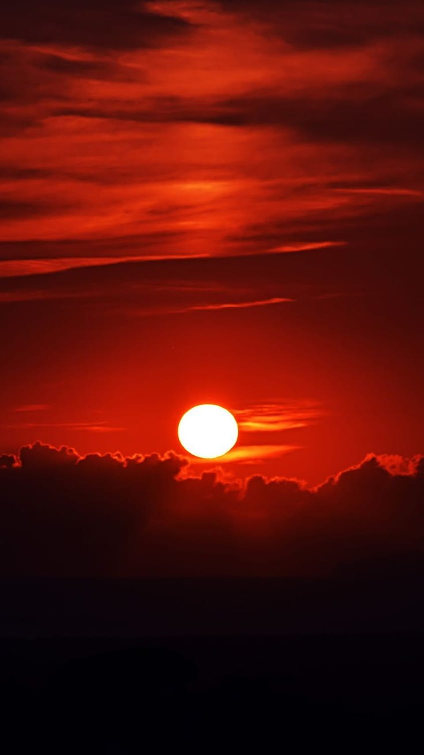 Roter Sonnenuntergang HD-Handy-Hintergrundbild