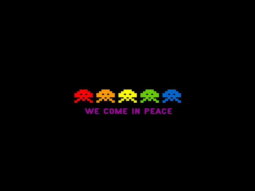 Space Invaders เรามาอย่างสันติ [1600x1200 เกมเพื่อสันติ วอลล์เปเปอร์ HD