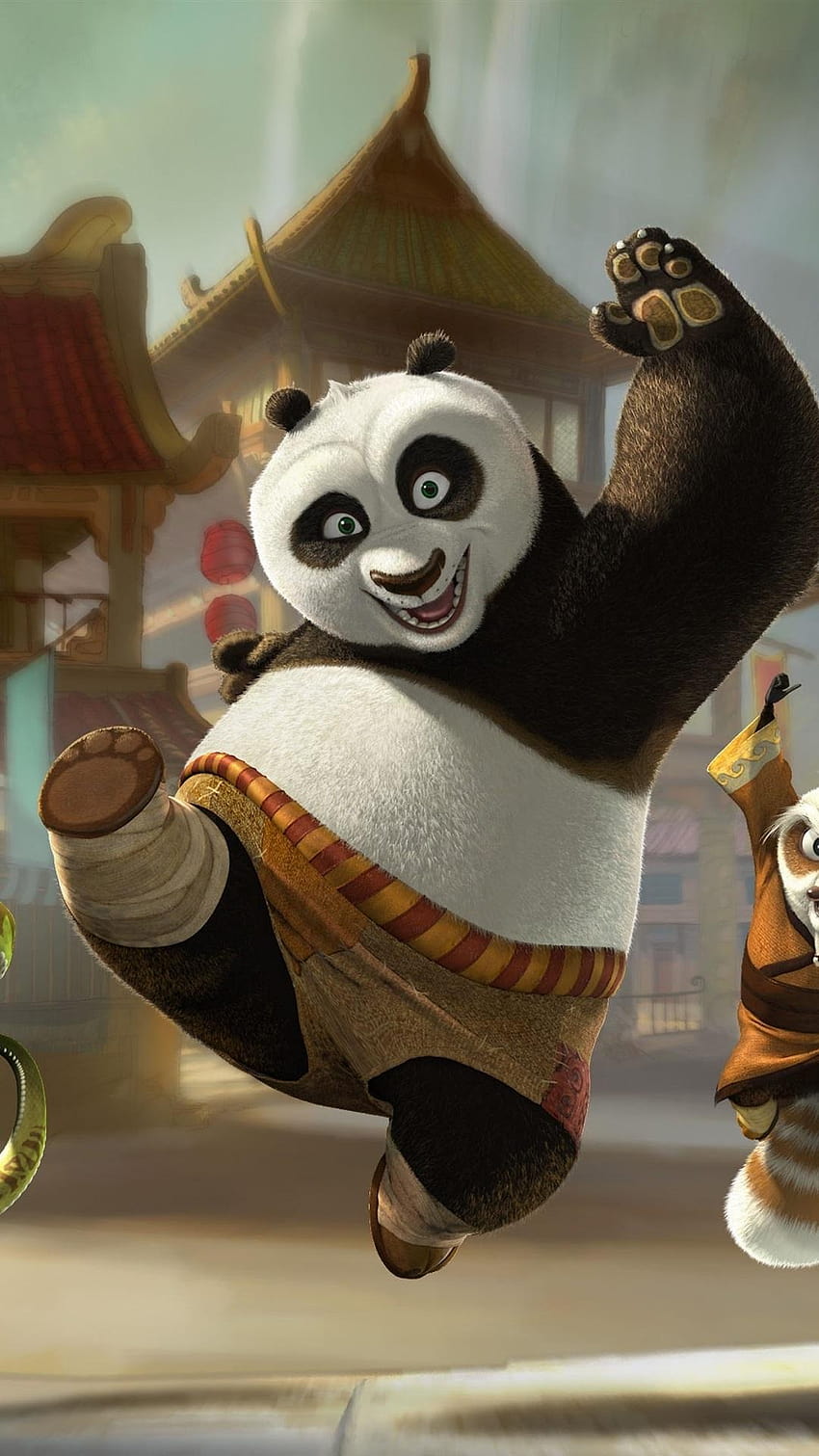 Kung Fu Panda 3, feliz partida 1080x1920 iPhone 8/7/6/6S Plus, teléfono kung fu panda fondo de pantalla del teléfono