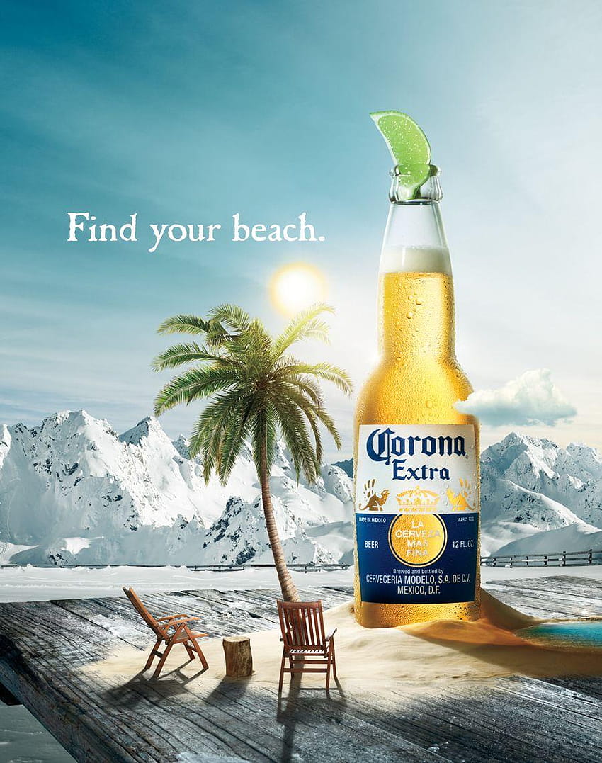 Corona Beach, cerveza corona fondo de pantalla del teléfono