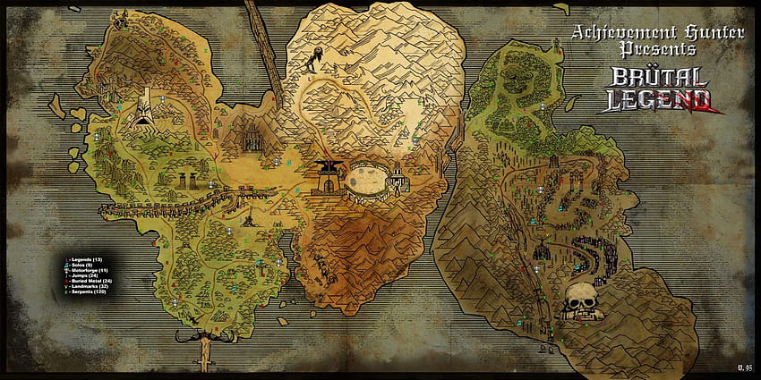 BRUTAL LEGEND game fantasy map d HD wallpaper