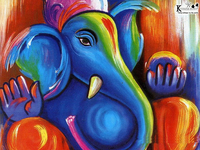 Modern Abstract Ganesha, modern art ganesha HD wallpaper