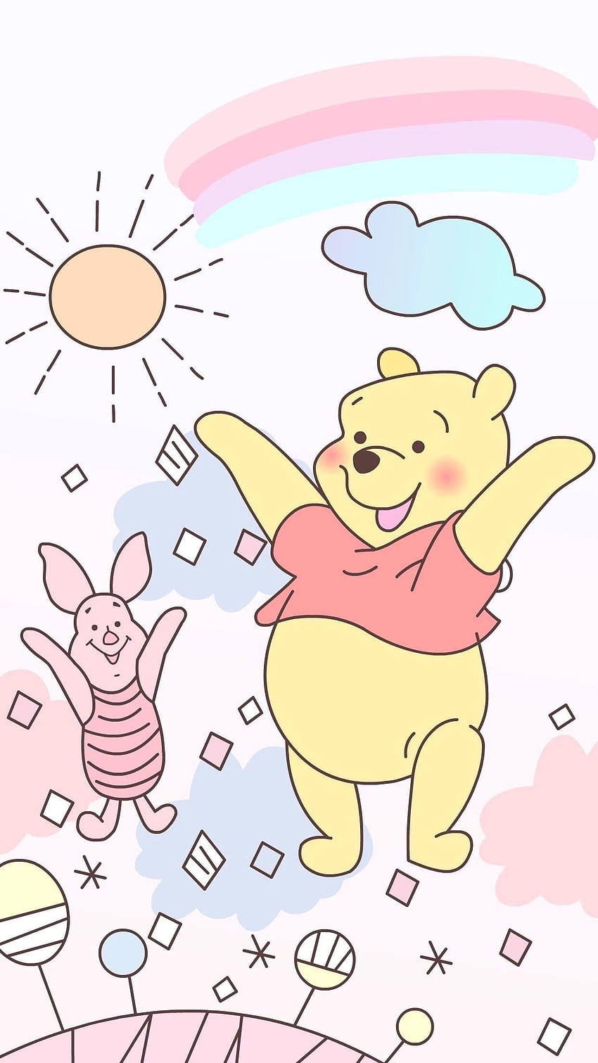 Pooh Bear, san valentín winnie the pooh fondo de pantalla del teléfono