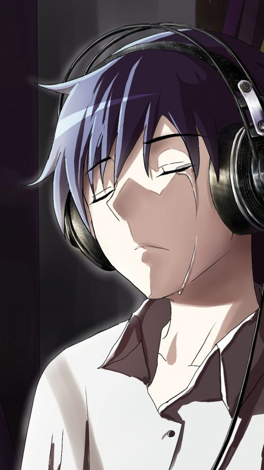 Trauriger Anime-Junge Weinend, sehr trauriger Anime-Junge HD-Handy-Hintergrundbild