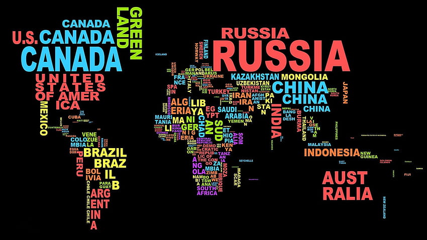 世界地図、国、テキスト、創造的なデザイン 1920x1080 壁紙 背景画像. fondo de pantalla