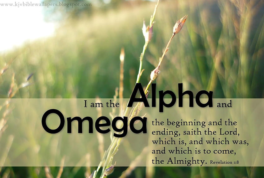 Biblia KJV: Objawienie 1:8, alfa i omega Tapeta HD