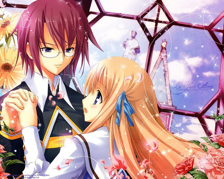 wallpaper for desktop, laptop  av43-anime-kiss -love-blue-girl-boy-illustration-art