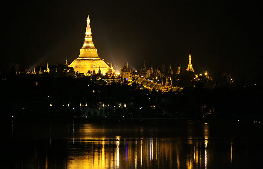 Pagoda Shwedagon, Yangon, Myanmar, pagoda Sfondo HD