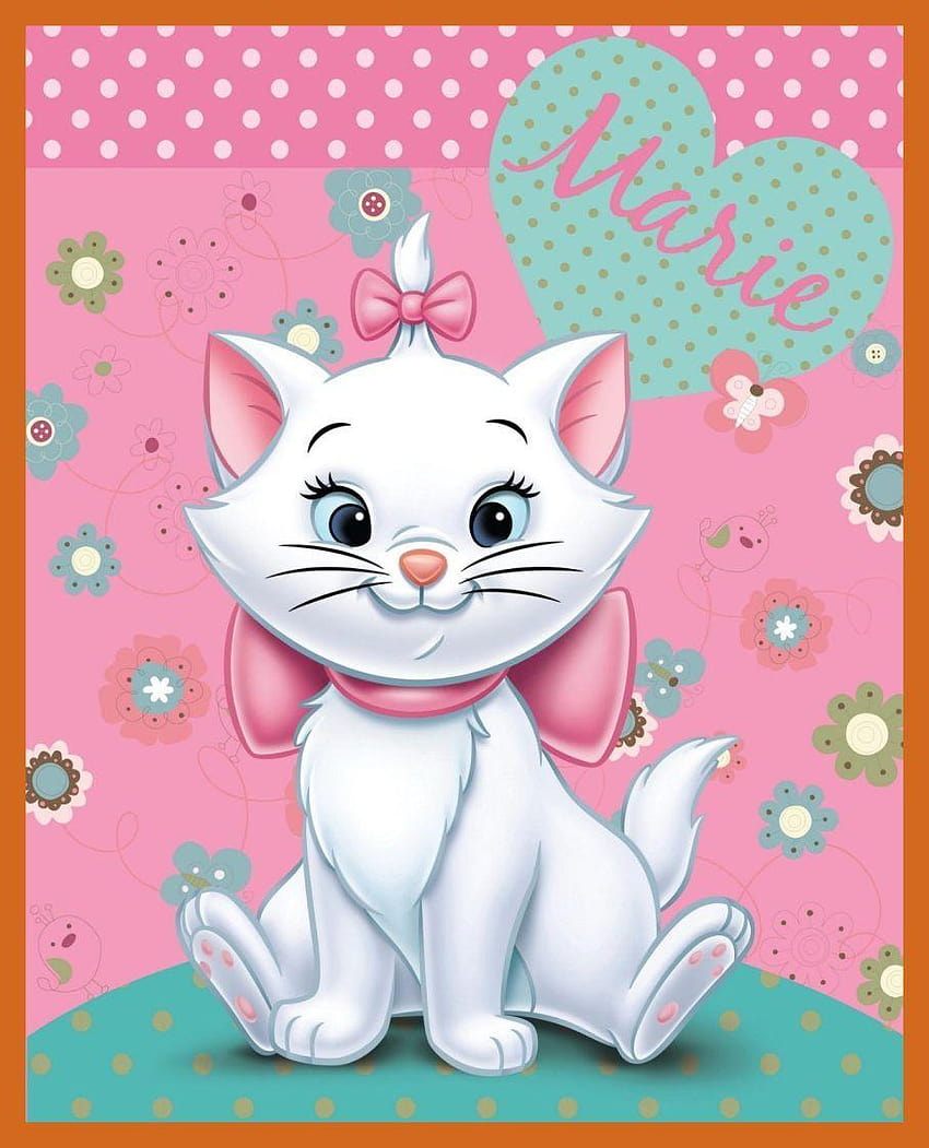 Awesome Disney Aristocats Marie Cat Flowers フリースブランケット By, marie aristocats HD電話の壁紙
