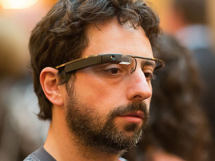 Google Project Glass modeled by Sergey Brin: first high HD wallpaper