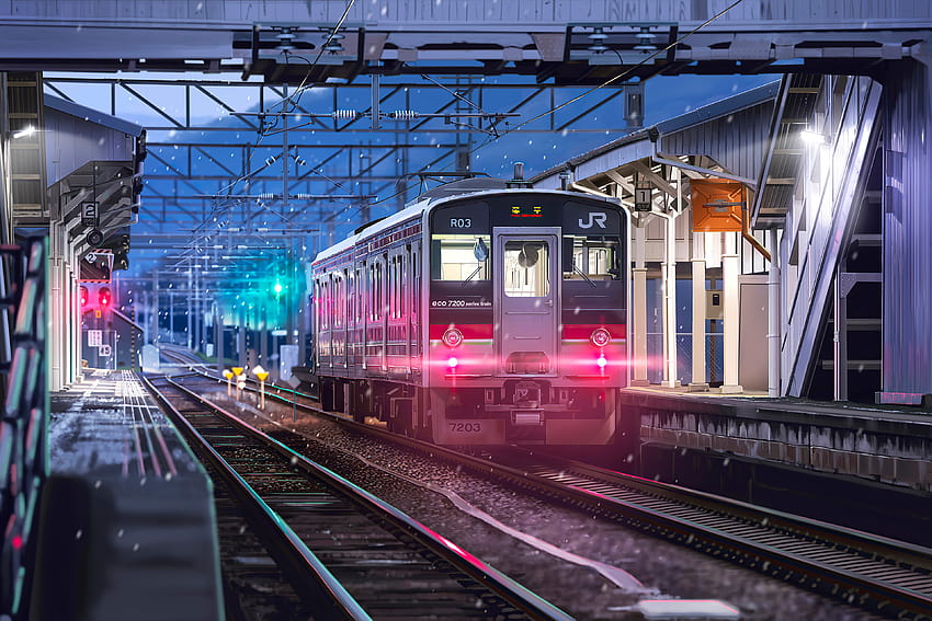 2048x2048 Train Anime Art Ipad Air , Backgrounds, and, aesthetic anime train HD wallpaper