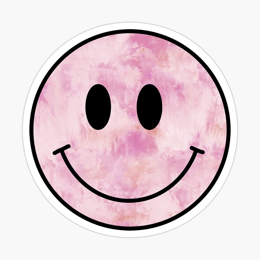 Preppy Pink Watercolor Smiley Face, preppy smiley face HD phone wallpaper