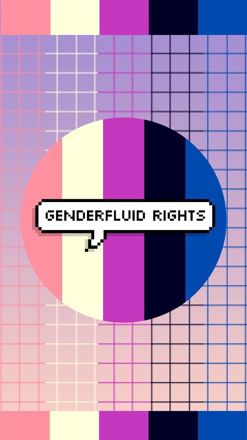 Bandera de género fluido, pansexual de género fluido fondo de pantalla del teléfono
