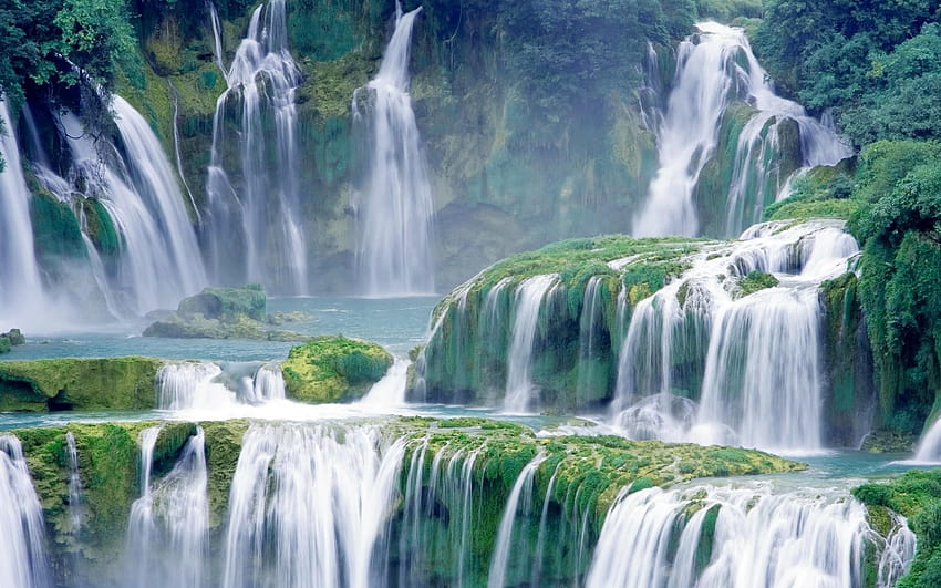 Animated Waterfall with Sound, anime waterfall HD wallpaper