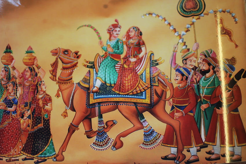 Rajasthani-Gemälde, Rajasthani-Kultur HD-Hintergrundbild