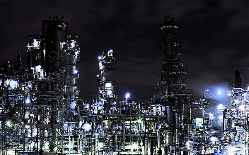 Industrial Plants 1680x1050, chemical plant HD wallpaper