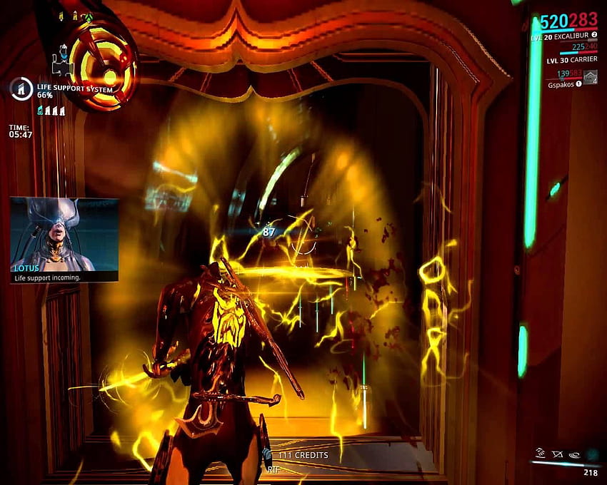 Warframe Excalibur Dark Sector Survival Gameplay HD-Hintergrundbild