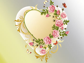 Hearts And Flowers For Mobile Beautiful Love Flowers HD wallpaper  Pxfuel