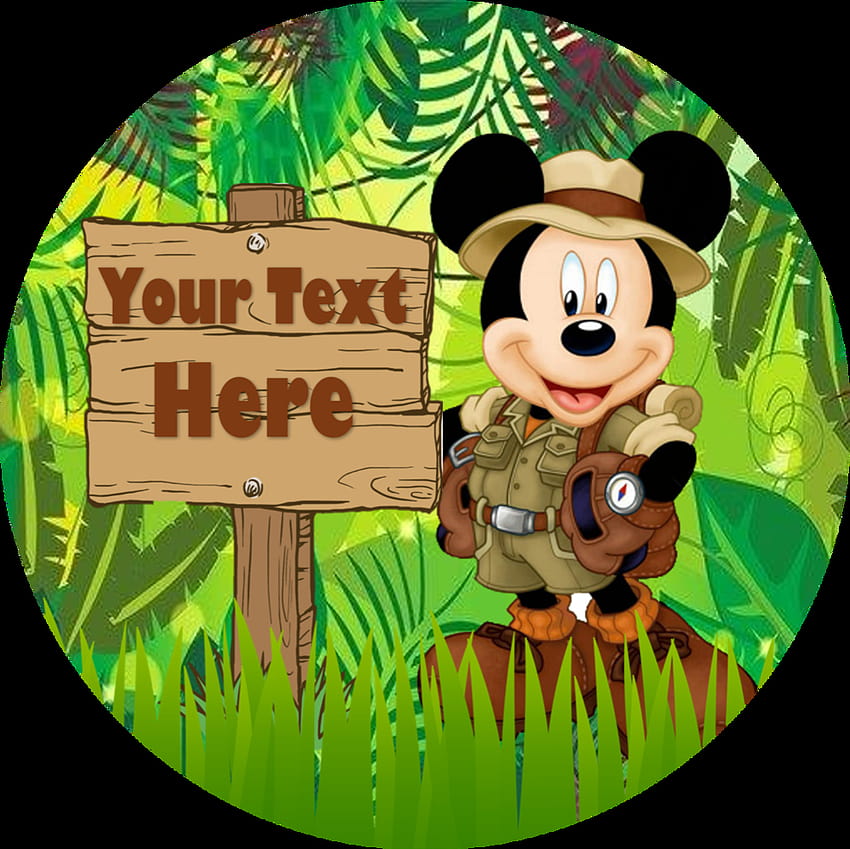 Kue Topper Mickey Mouse Safari yang Dapat Dimakan. Wallpaper HD