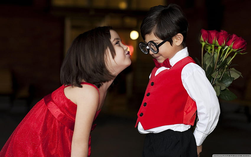 Glasses, Cute couple, Roses, Boy and girl and, boy girl HD wallpaper